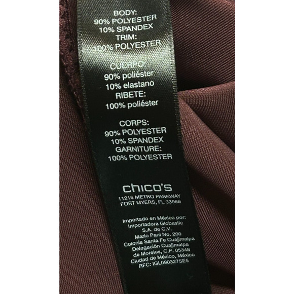 Chicos Travelers Top XXL 4 Purple Velvet Sequin Trim Asymmetrical Hem Blouse NWT - Picture 9 of 12